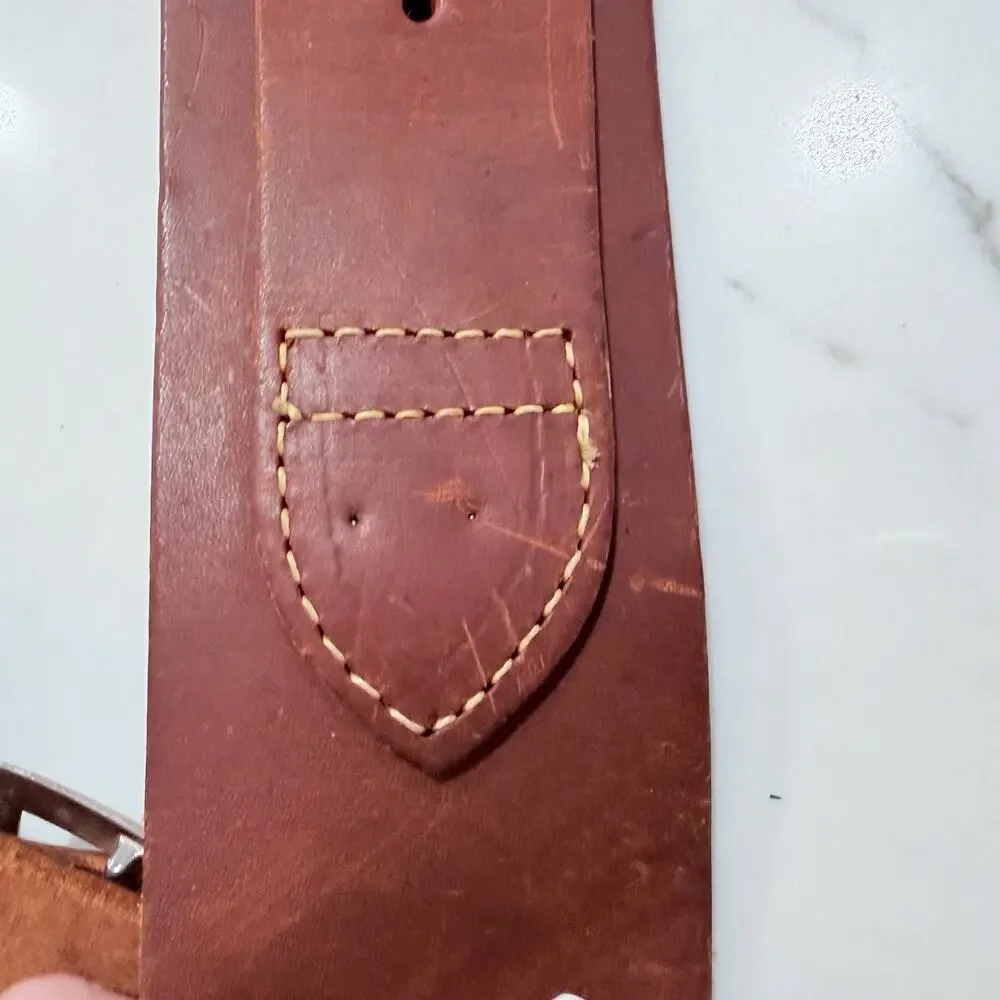 Vintage HUNTER Western Star Concho Leather Gun Holster Ammo Belt Large 39-35”